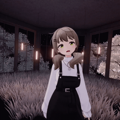 Girl In Overalls And White Shirt With Letter E GIF