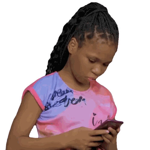 Girl In Pink And Purple Shirt Saying Dream Sticker