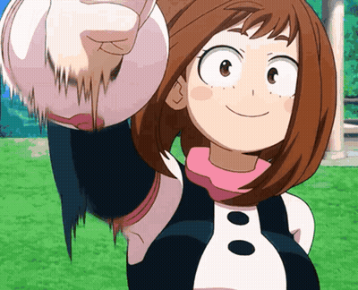 Girl In Pink And White Outfit Holding White Object GIF