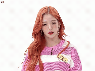 Girl In Pink And White Striped Sweater With Team S Nametag GIF