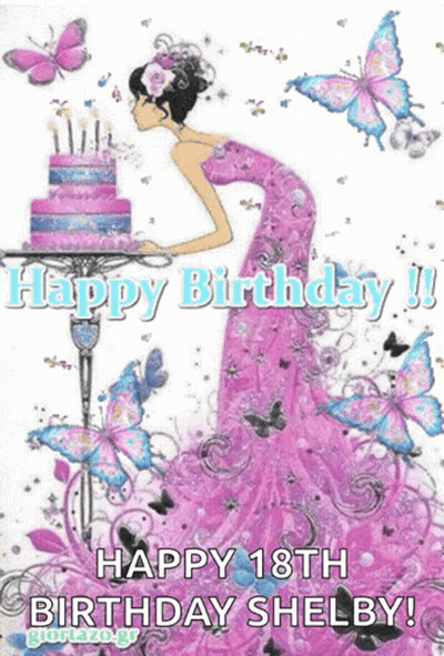 Girl In Pink Dress Blowing Out Candles GIF