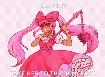 Girl In Pink Dress Guards Take Her GIF