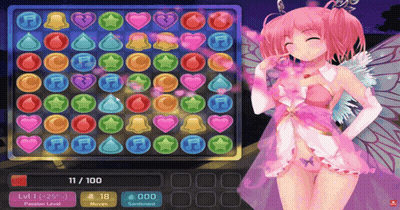 Girl In Pink Dress Playing Hearts And Bells Game GIF