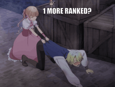 Girl In Pink Dress Pushing Man Saying 1 More Ranked GIF