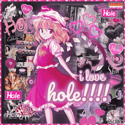 Girl In Pink Dress Saying I Love Hole GIF