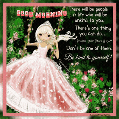 Girl In Pink Dress Sitting On Swing GIF