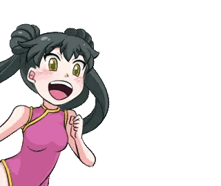 Girl In Pink Dress With Arms Raised Sticker