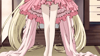 Girl In Pink Dress With Blonde Hair GIF