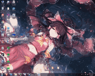 Girl In Pink Dress With Bow On Computer Screen GIF
