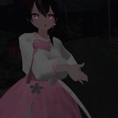 Girl In Pink Dress With Question Mark GIF