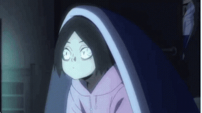 Girl In Pink Hoodie Under Blue Blanket GIF