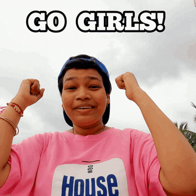 Girl In Pink House Shirt GIF