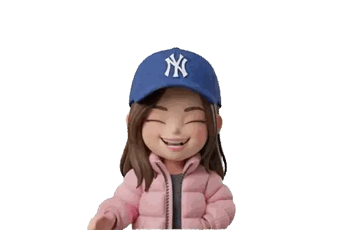 Girl In Pink Jacket And Blue Hat Surrounded By Numbers 5 Sticker