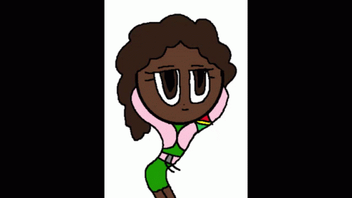 Girl In Pink Jacket And Green Pants GIF