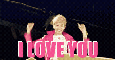 Girl In Pink Jacket Giving Middle Finger With I Love You GIF