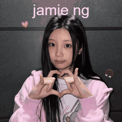 Girl In Pink Jacket Making Heart With Jamie Ng GIF