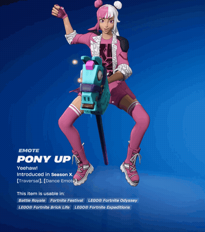 Girl In Pink Outfit Holding A Pony Up GIF
