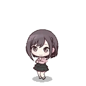 Girl In Pink Shirt And Black Skirt Sticker