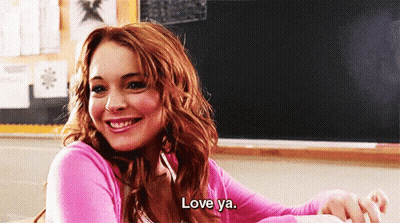Girl In Pink Sweater Saying Love Ya GIF