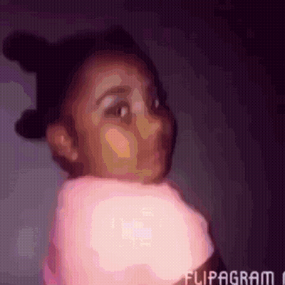 Girl In Pink Sweater With Flipagram Logo GIF