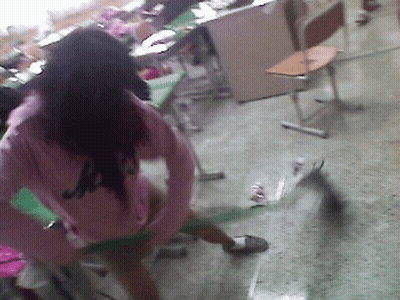 Girl In Pink Sweatshirt With Number 12 GIF