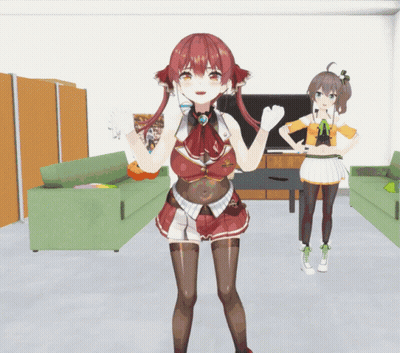 Girl In Pirate Outfit At Hololive Production Sign GIF