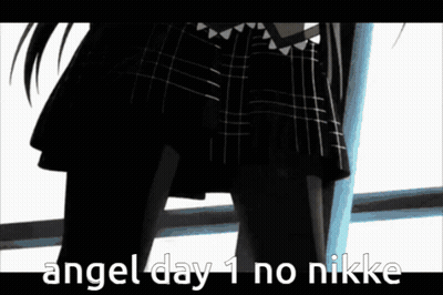 Girl In Plaid Skirt Angel Day 1 GIF