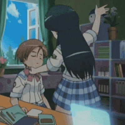 Girl In Plaid Skirt Slapping Another Girl GIF