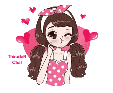 Girl In Polka Dot Dress Pink Hearts Sticker