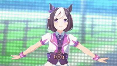Girl In Purple And White Outfit With Belt Saying I GIF