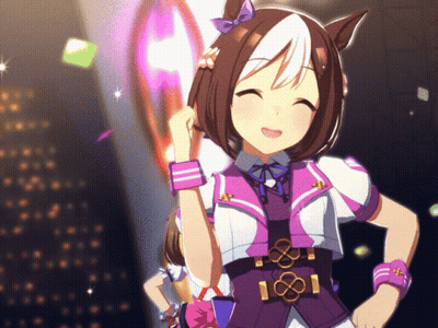 Girl In Purple And White With Belt Saying 88 GIF