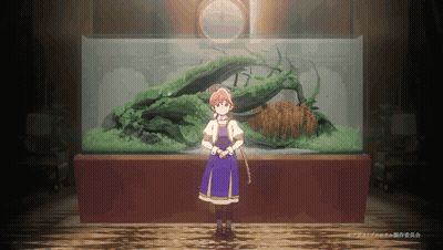 Girl In Purple And Yellow Dress On Checkered Floor GIF