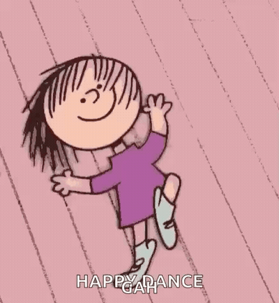 Girl In Purple Dress Jumping Happy Dance GIF