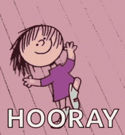 Girl In Purple Dress Jumping Hooray GIF