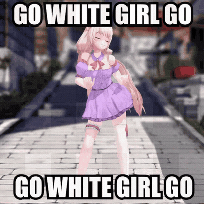 Girl In Purple Dress Saying Go White Girl Go GIF