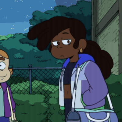 Girl In Purple Jacket Next To Another Girl GIF