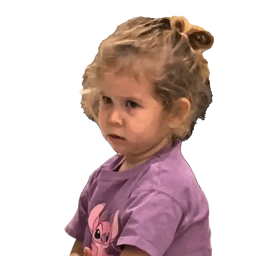 Girl In Purple Shirt With Pink Bow Sticker