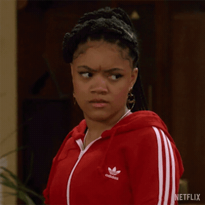 Girl In Red Adidas Hoodie Saying Yeah GIF
