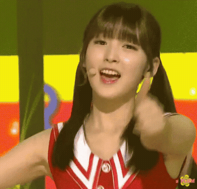 Girl In Red And White Uniform Giving Thumbs Up GIF