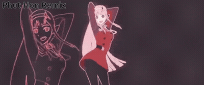 Girl In Red Dress And Man In Black Jacket Phut Hon Remix GIF