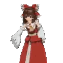 Girl In Red Dress And White Gloves Sticker