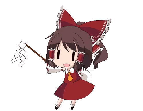 Girl In Red Dress Holding Stick Sticker