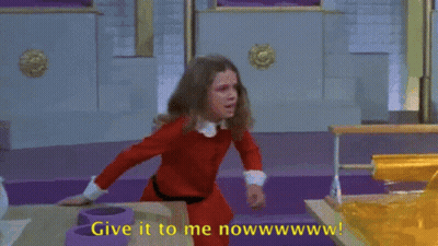 Girl In Red Dress Says Give It To Me Now Wwww GIF