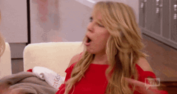 Girl In Red Freaking Out GIF
