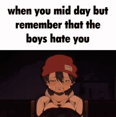 Girl In Red Hat Crying Remember Boys Hate You GIF