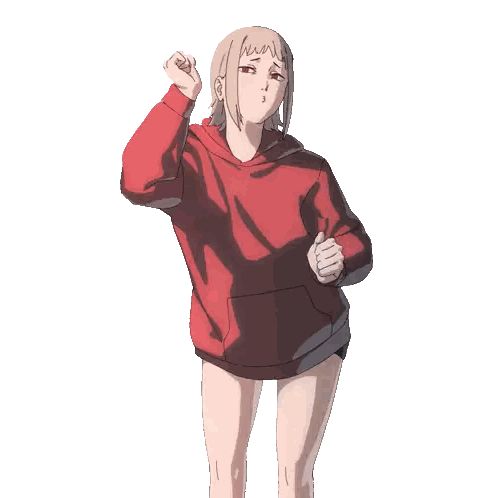Girl In Red Hoodie Making Face Sticker