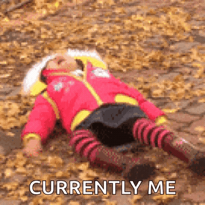 Girl In Red Jacket Lying On Ground GIF