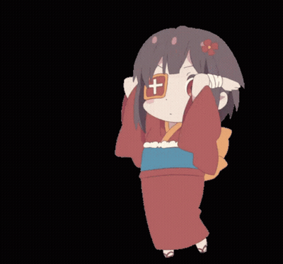 Girl In Red Kimono Dancing GIF