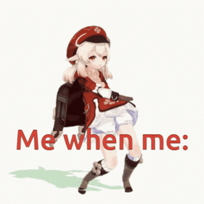 Girl In Red Outfit Saying Me When Me GIF