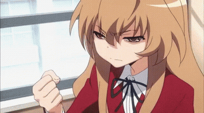 Girl In Red School Uniform Making Angry Face GIF